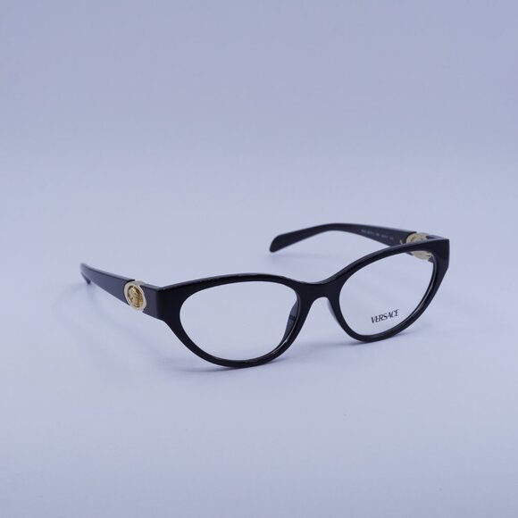 Versace VE3372U GB1 Eyeglasses Shiny Black 54mm Cat Eye Frame main image 6